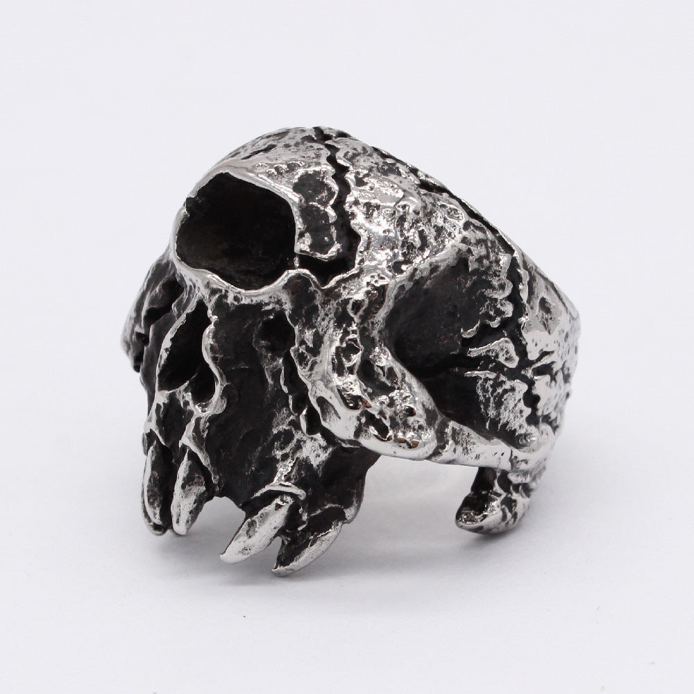 Animal Fang Skull Titanium Steel Ring