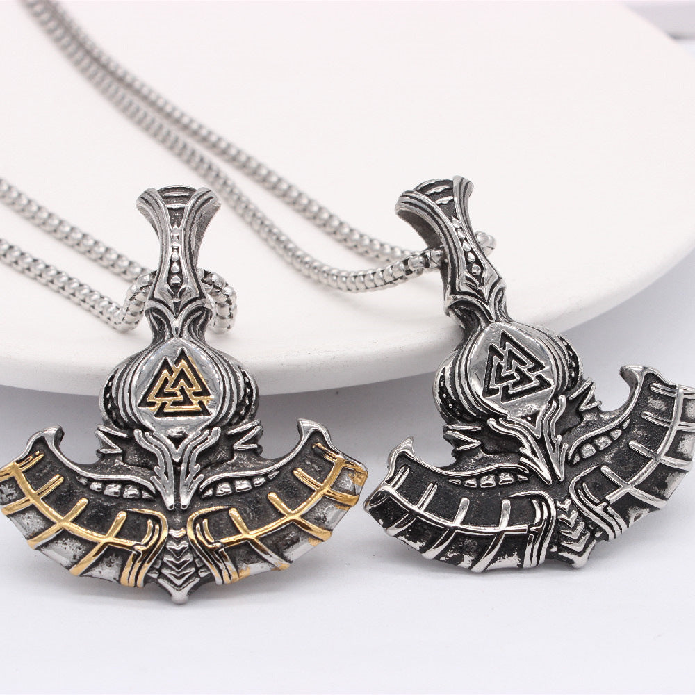 Viking Pirate Anchor Pendant Titanium Steel Unisex Necklace Planderful Bold Protection Statement