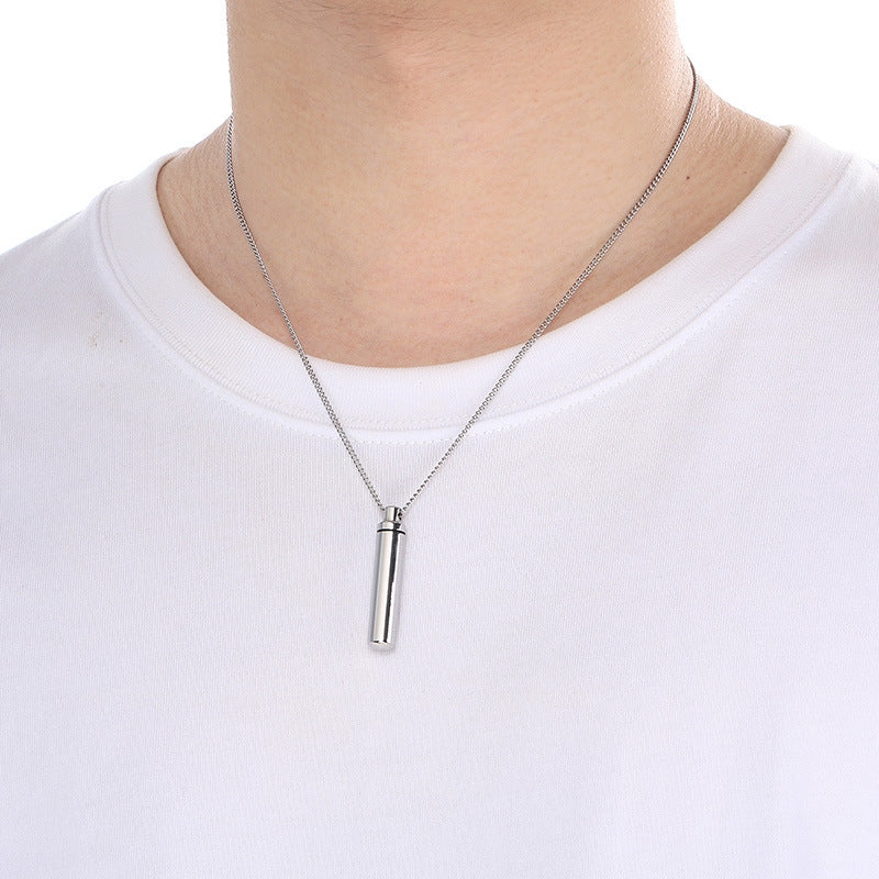 Planderful Perfume Bottle Pendant Openable Unisex Necklace