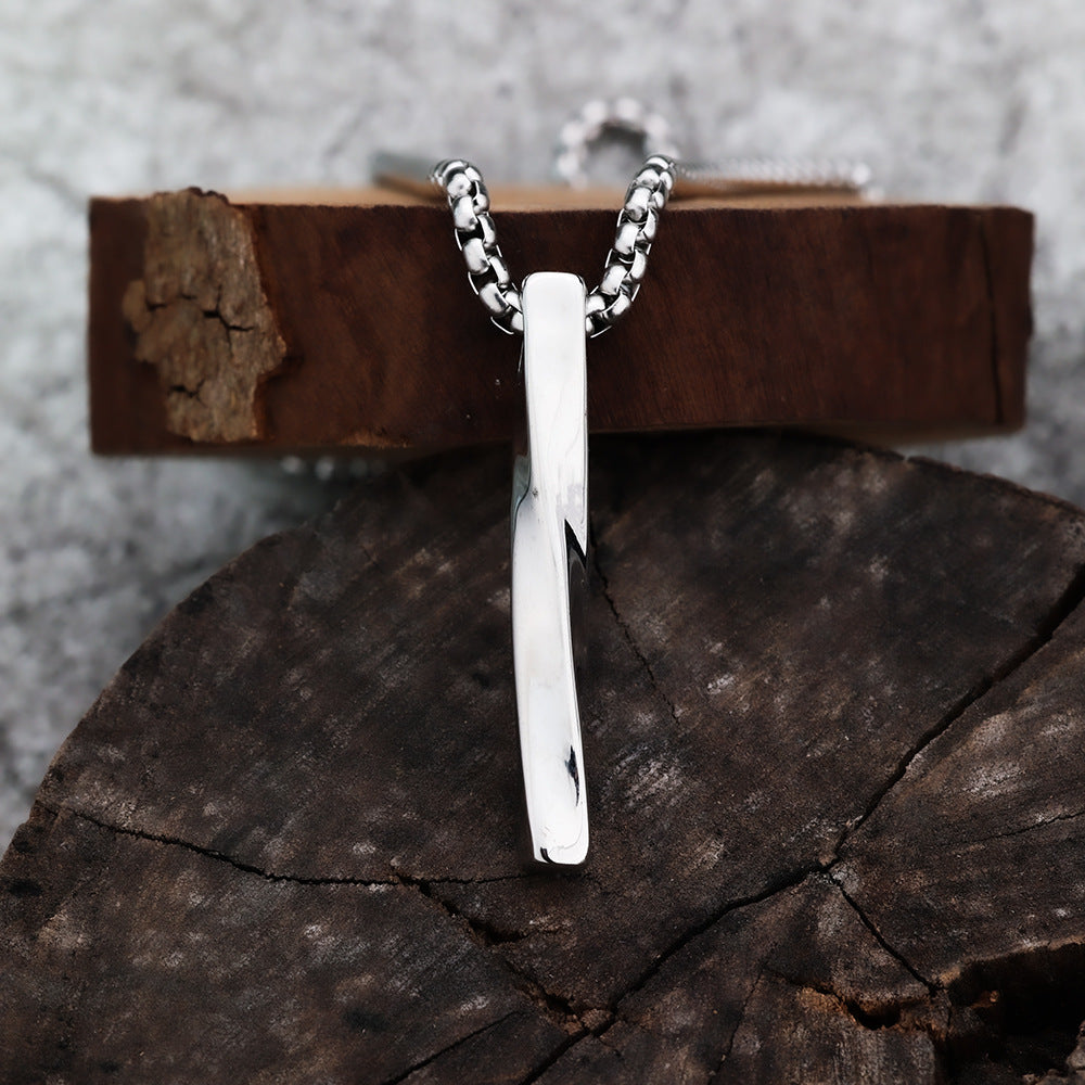 Punk Cross Stainless Steel Men's Pendant Necklace