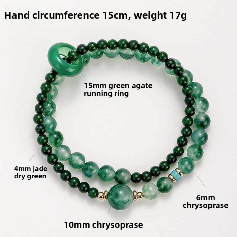 Chalcedony Agate Jadeite Bracelet