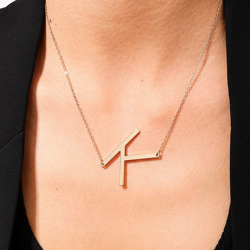 Metal Letter Pendant Necklace - Vienna Verve Collection