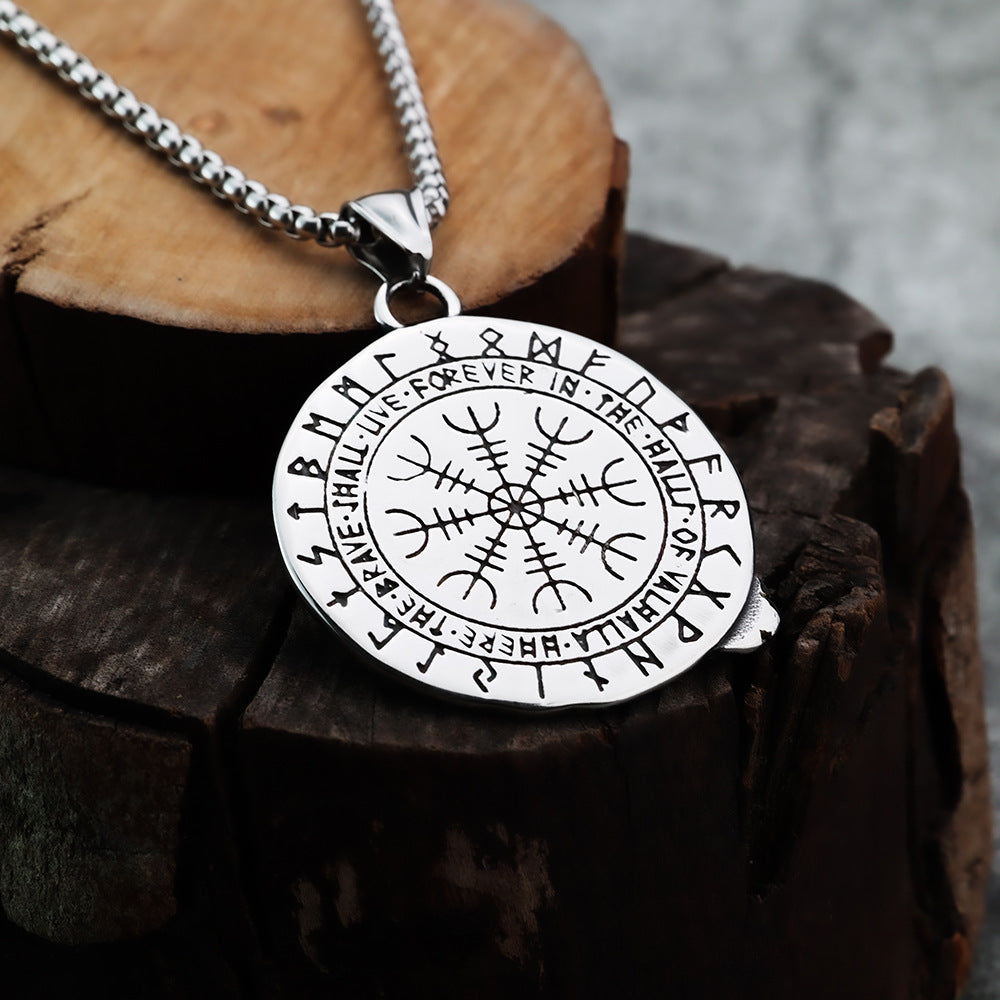European And American Style Viking Wind Wolf FENRIR Compass Pendant