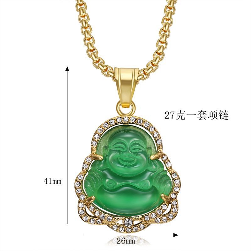 Zircon Necklace - Elegant Buddha Pendant Spiritual Jewelry Everyday Genie Collection Planderful