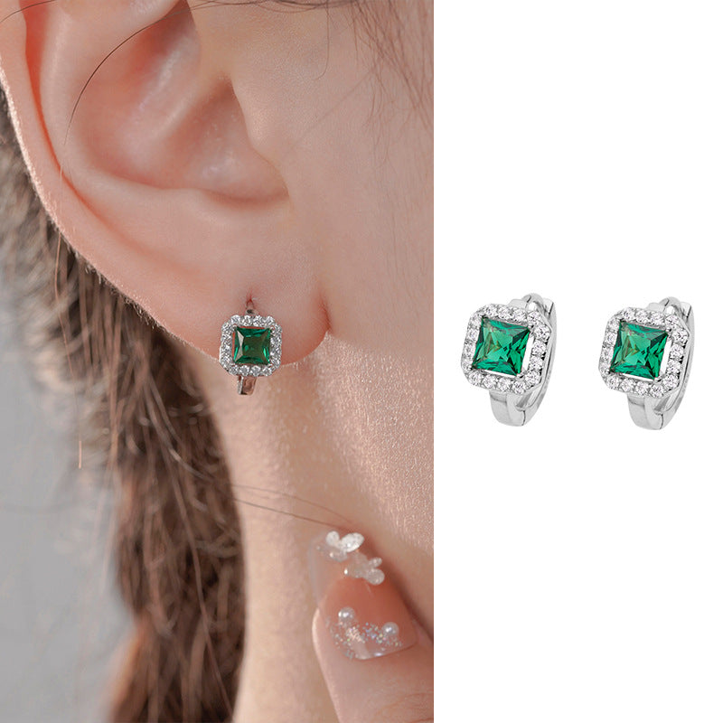 Stud Earrings Wholesale S925 Sterling Silver Zircon Luxury