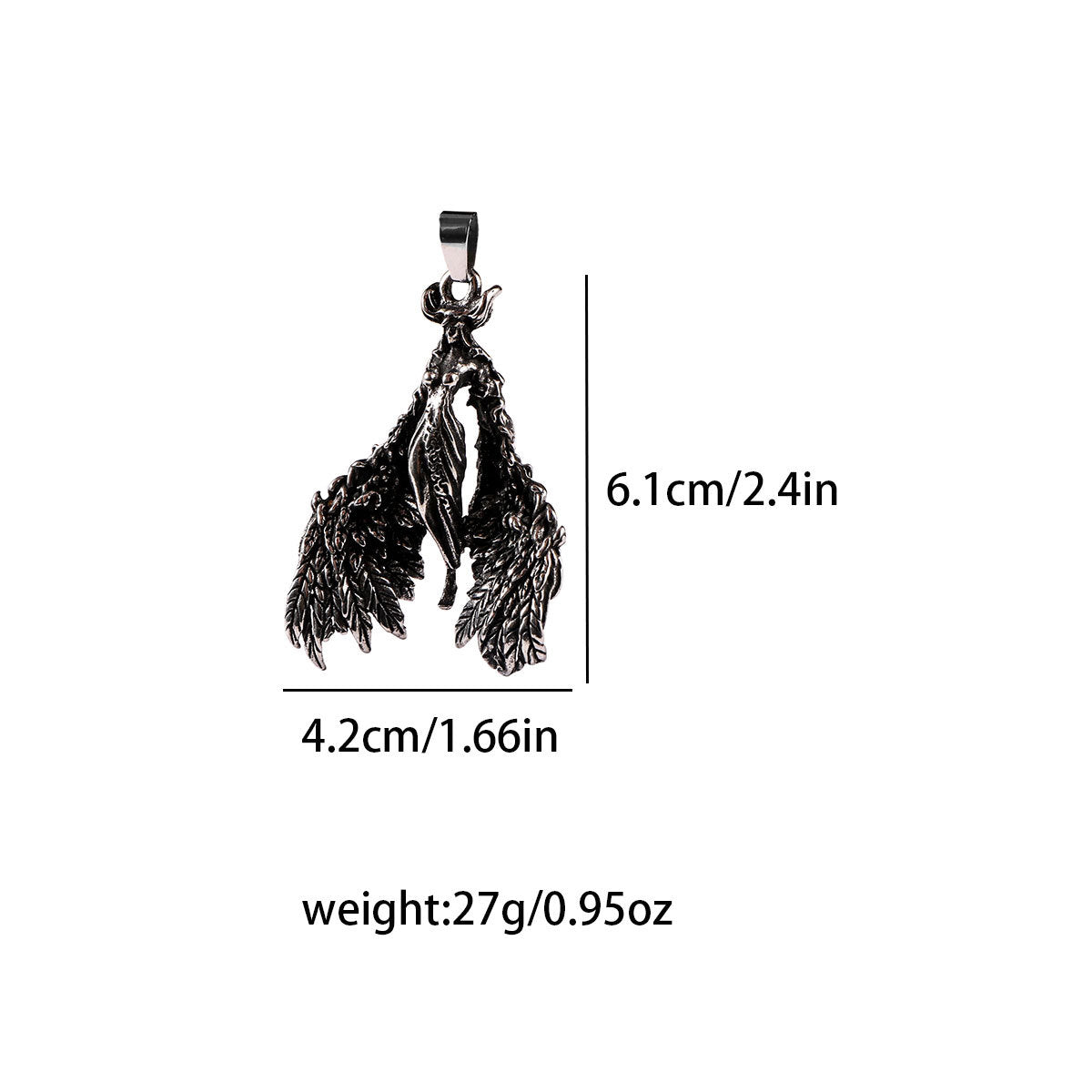Muse Angel Necklace Titanium Steel Wings Men's Hip Hop Animation Pendant Pendant