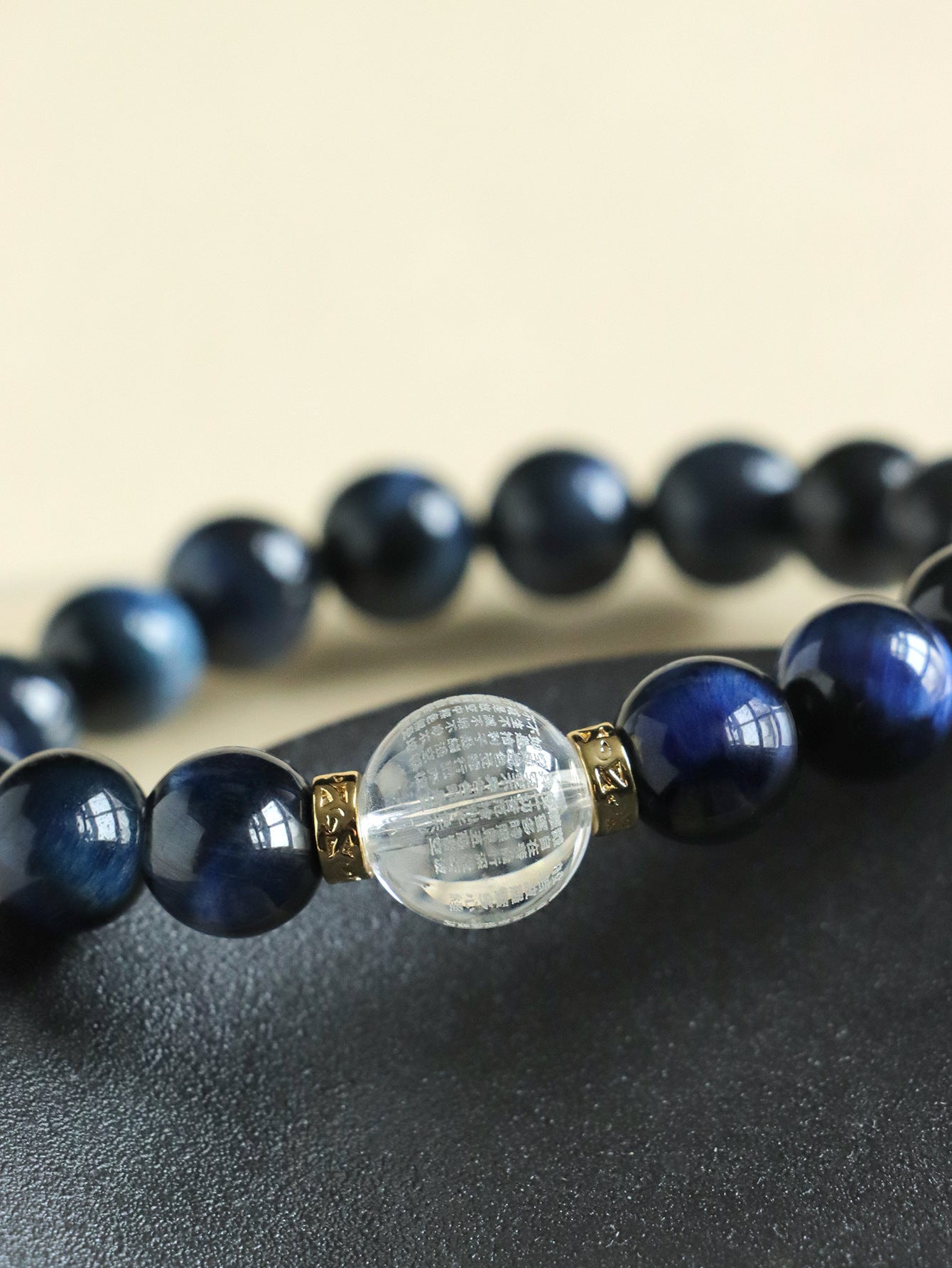 Planderful Fortune's Favor Couple Bracelet – Luxurious Crystal and Blue Tiger Eye Design