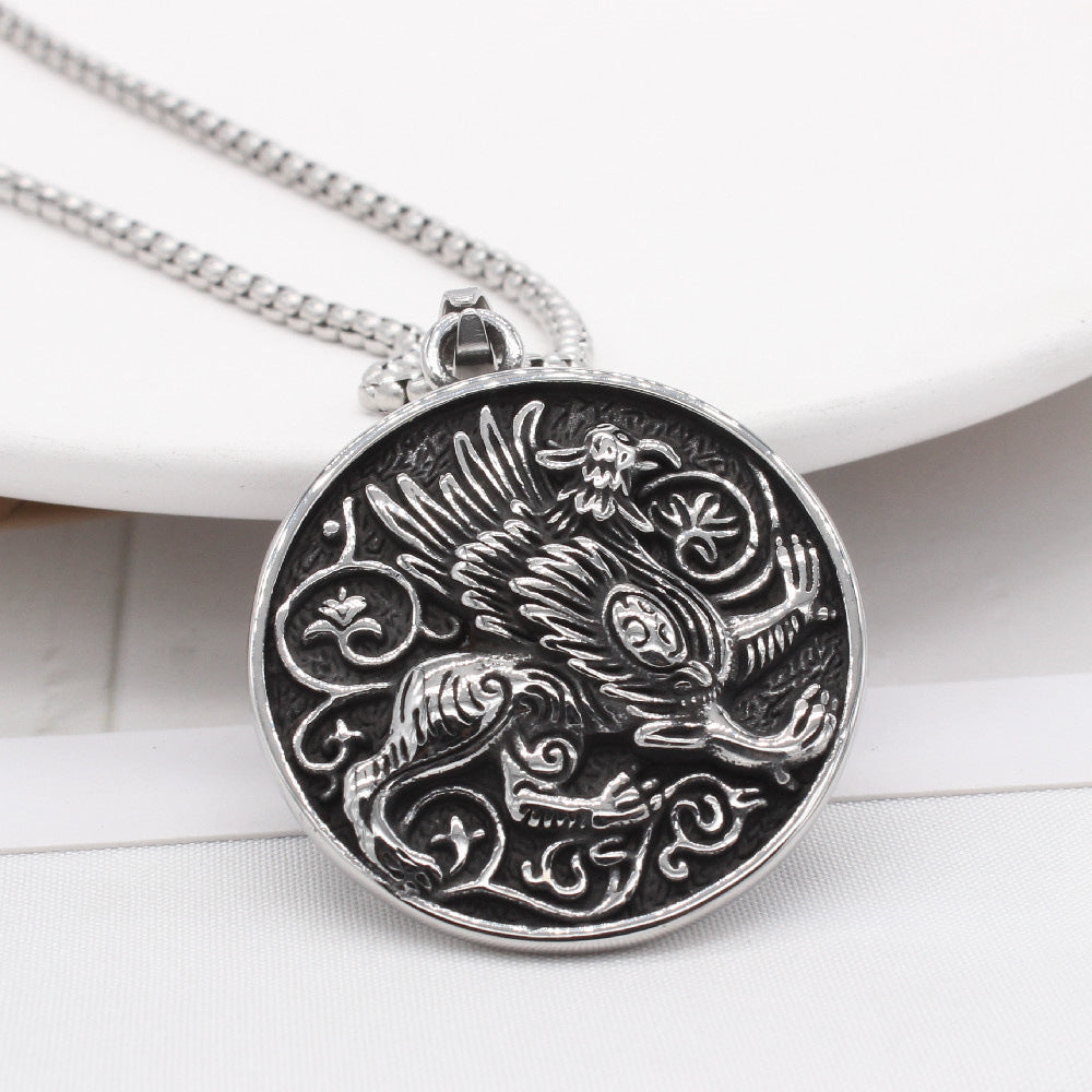 Qilin Pendant Titanium Steel Protection Charm For Men And Unisex By Planderful Gift For Style Conscious Shoppers