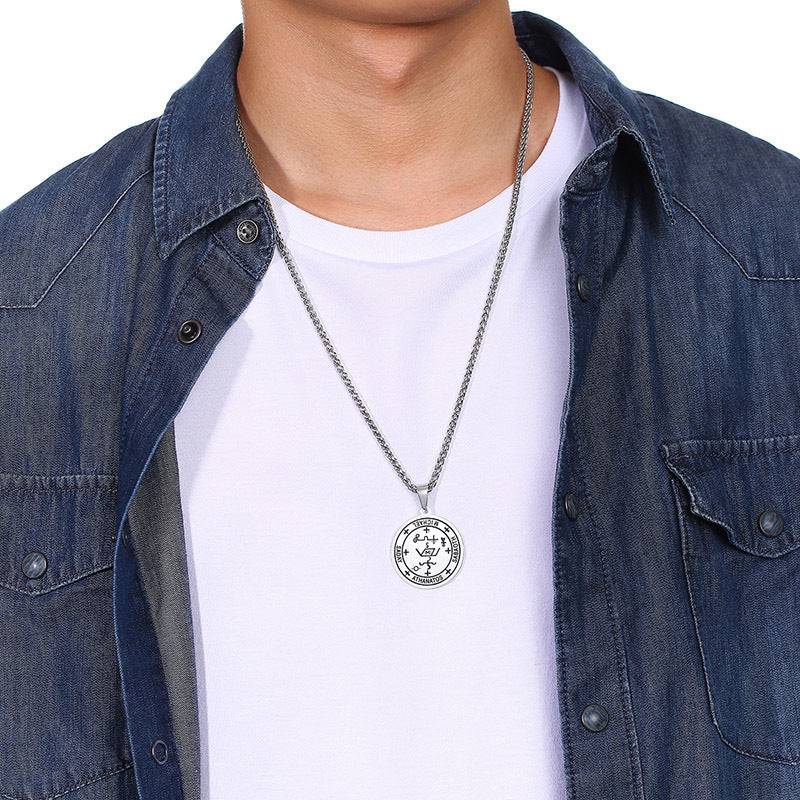 European And American Style Men's Titanium Steel Pendant