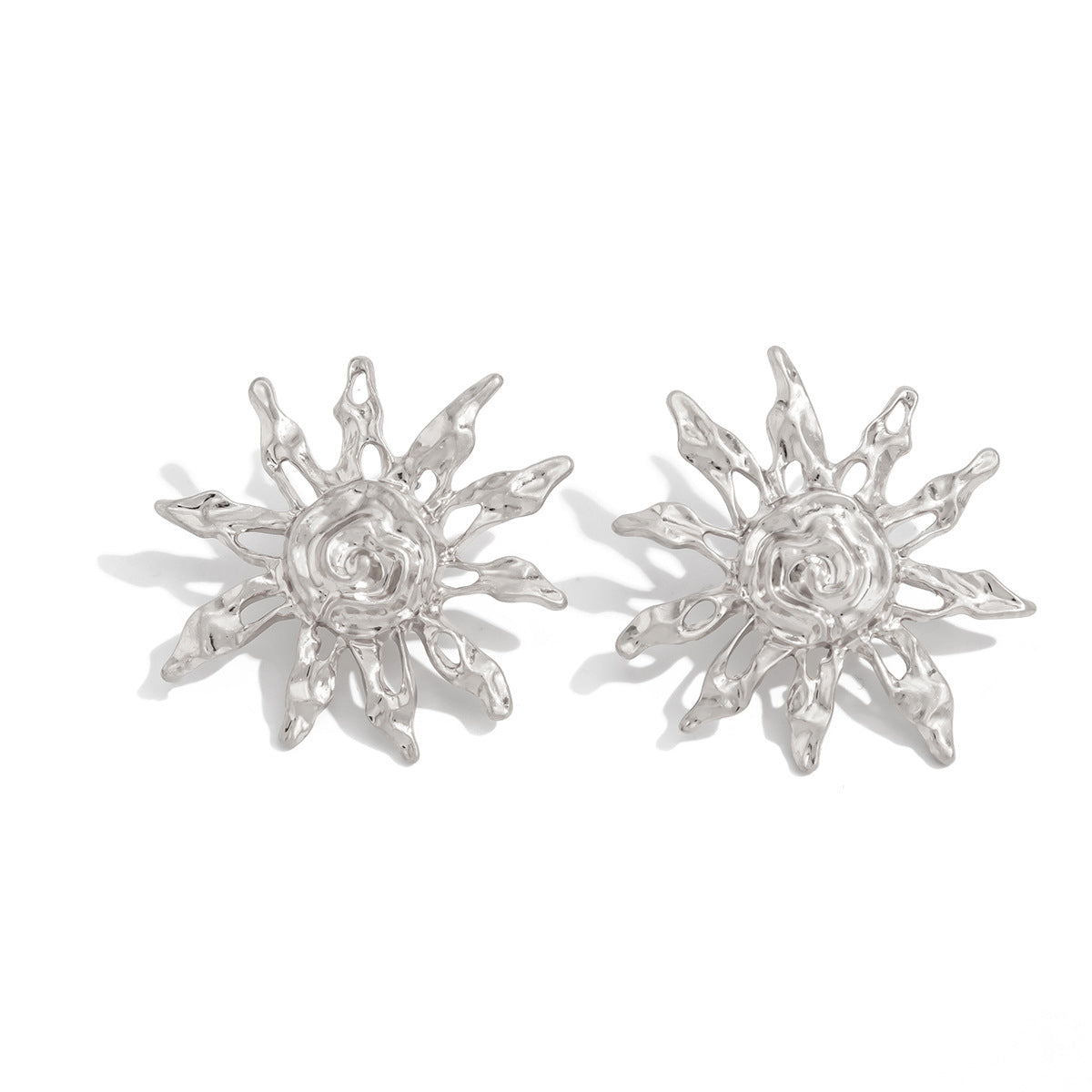 Planderful Vienna Verve Sunflower Fringe Earrings Bold Statement Pearl Leaf For Vintage Lovers