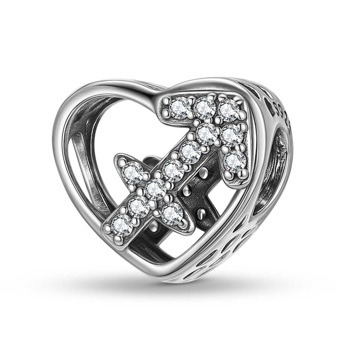 Planderful Jewelry Sterling Silver Beading Pendant With Zircon For Elegant DIY Jewelry