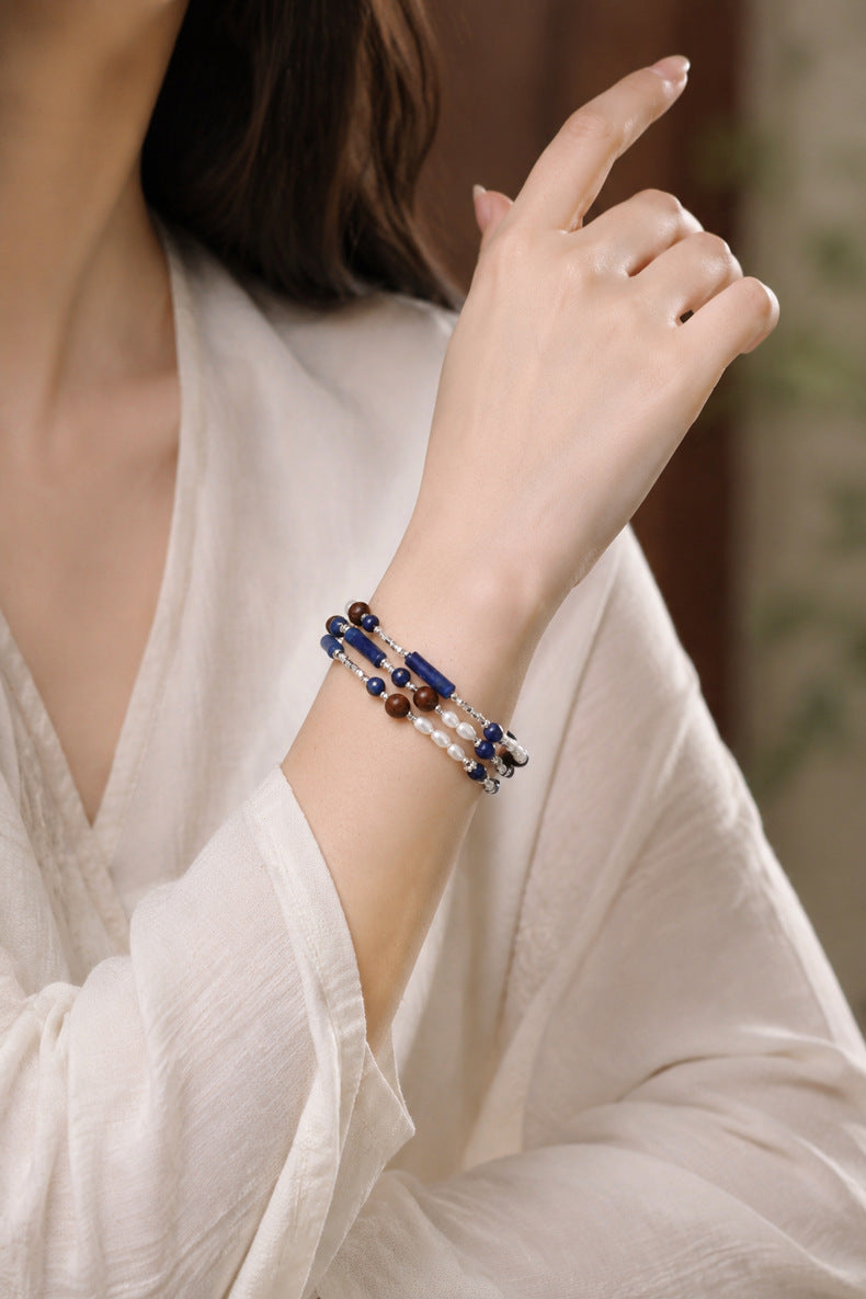 Freshwater Pearl & Aventurine Multi-Wrap Bracelet