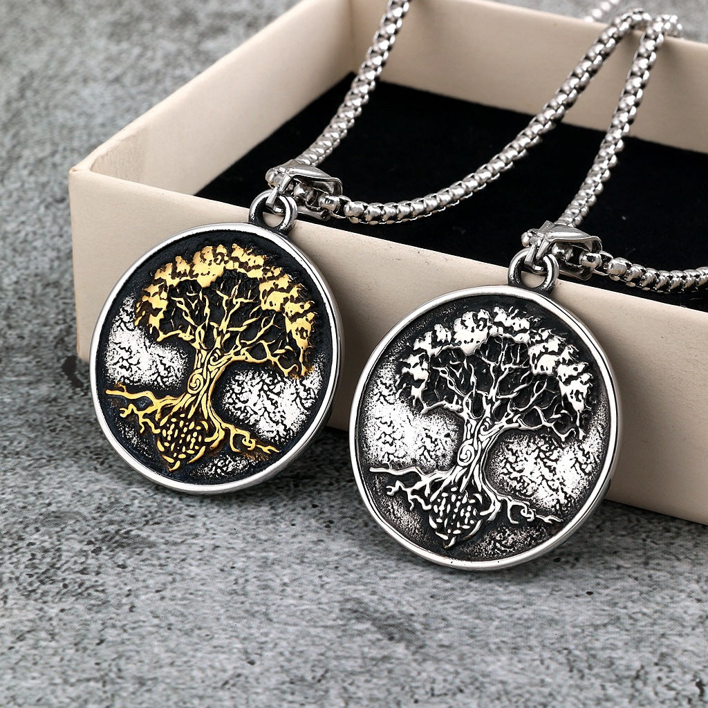 Punk Viking Wolf Stainless Steel Men's Pendant Necklace