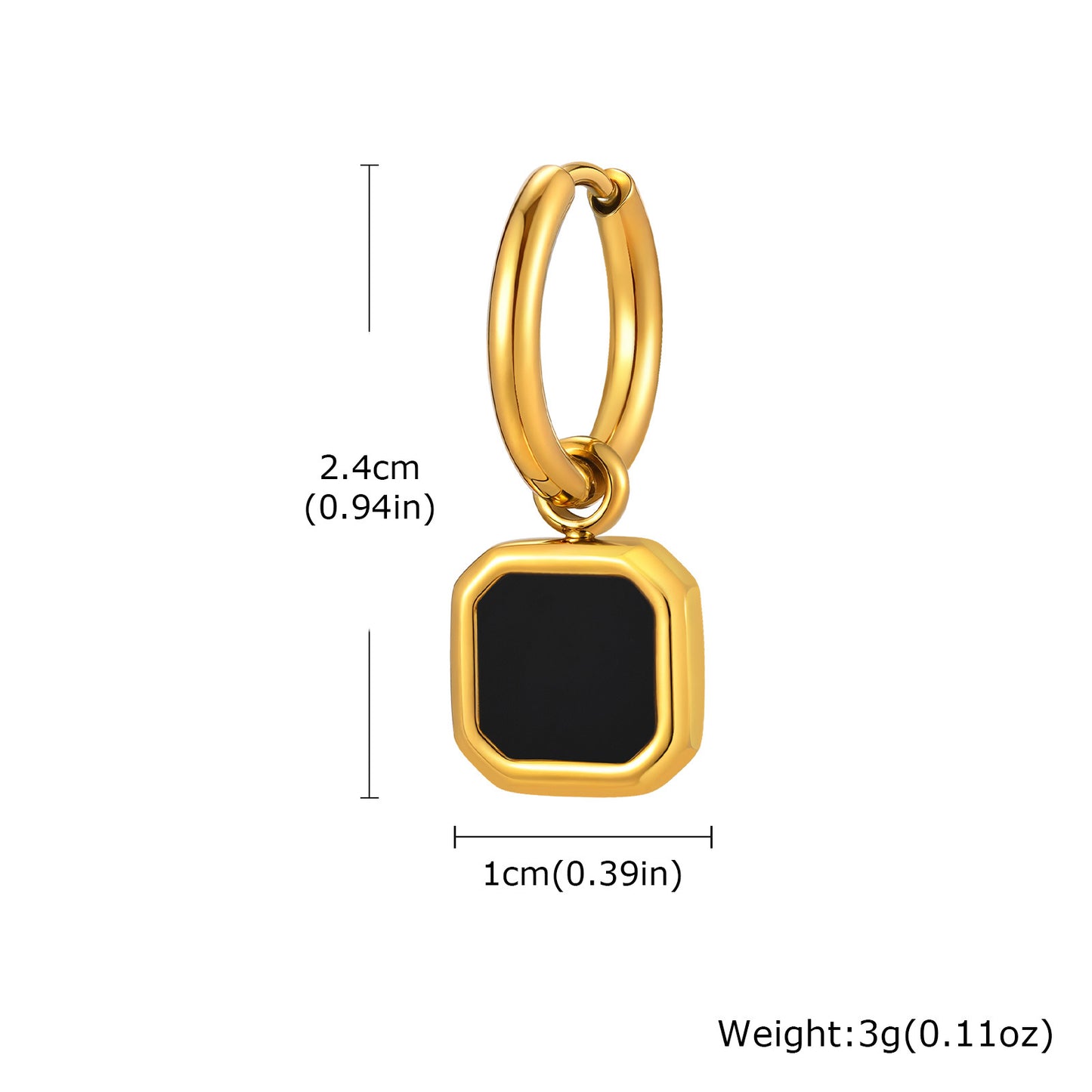 Planderful Stainless Steel Earrings Unisex Bold Tiger Eye