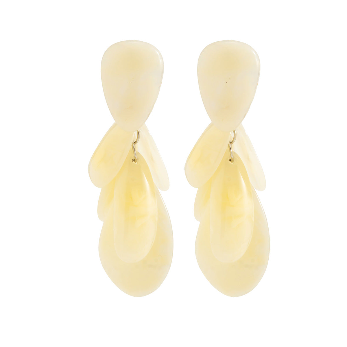 Planderful Vienna Verve Water Drop Color Splicing Earrings For Women Geometric Leaf Fringe Statement Jewelry