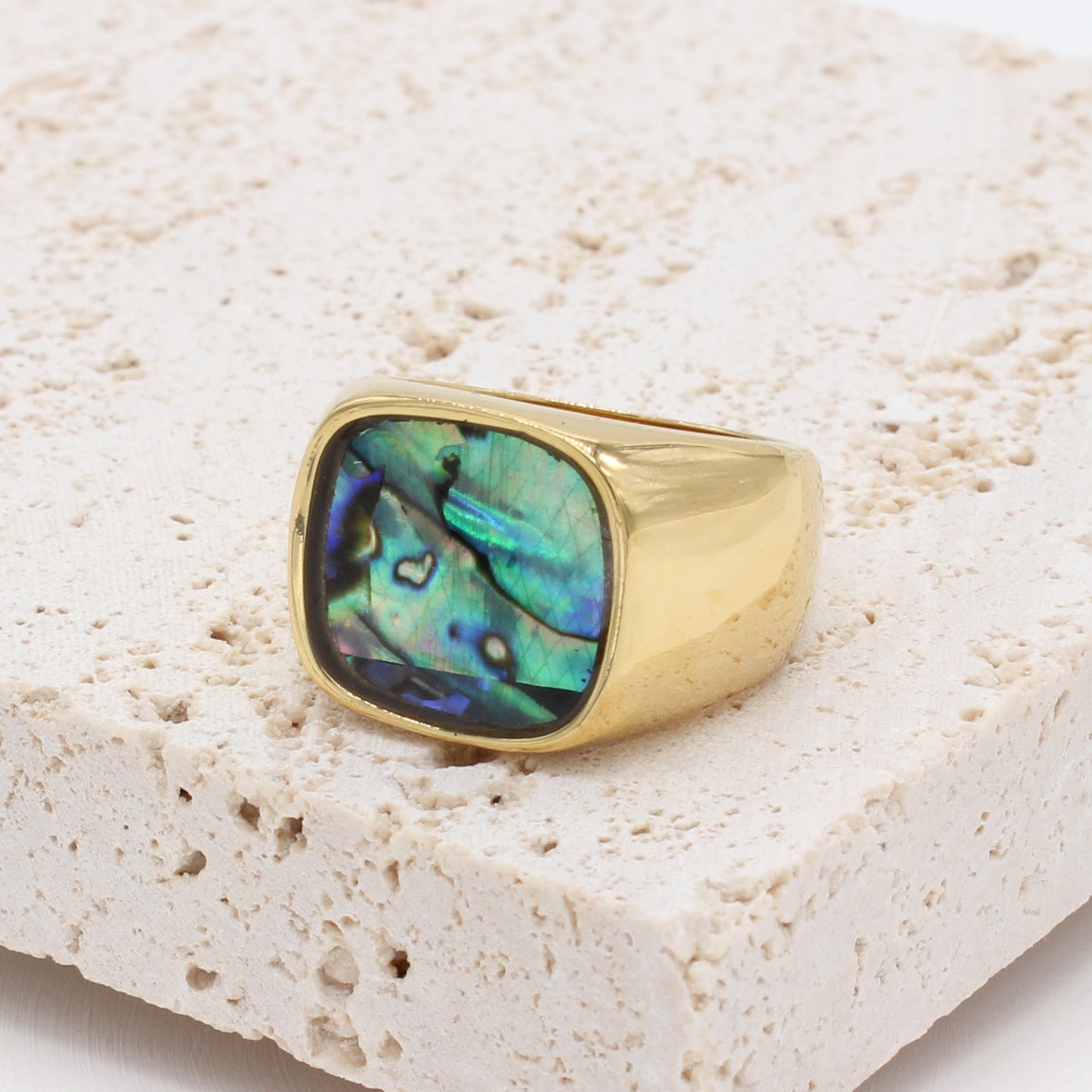 Planderful Gold Plated Titanium Steel Ring Unisex Durable Fashion Jewelry For Men And Women Size 7 To 12 Everyday Genie