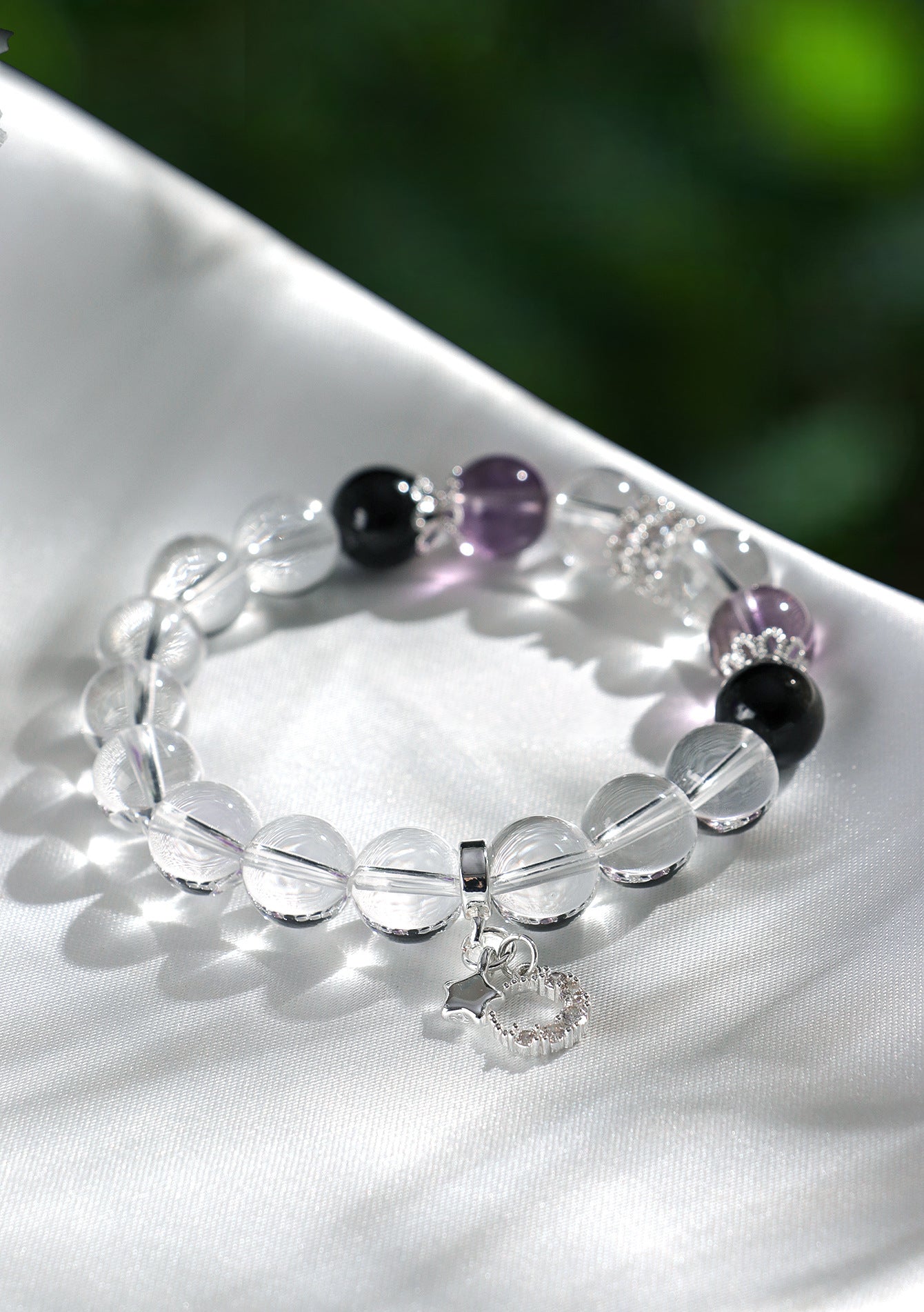 Planderful Fortune's Favor Bracelet – Elegant Crystal Star and Moon Design