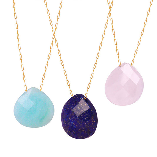 Natural Stone Drop Pendant Necklace - Unique High-Quality Design