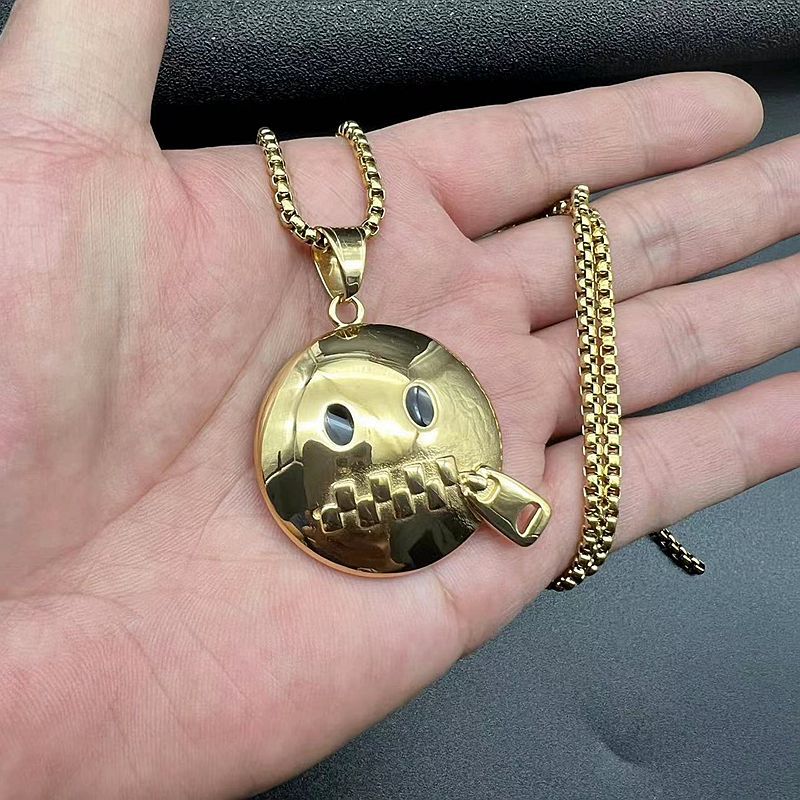 Stainless Steel Necklace – Statement Hip Hop Pendant