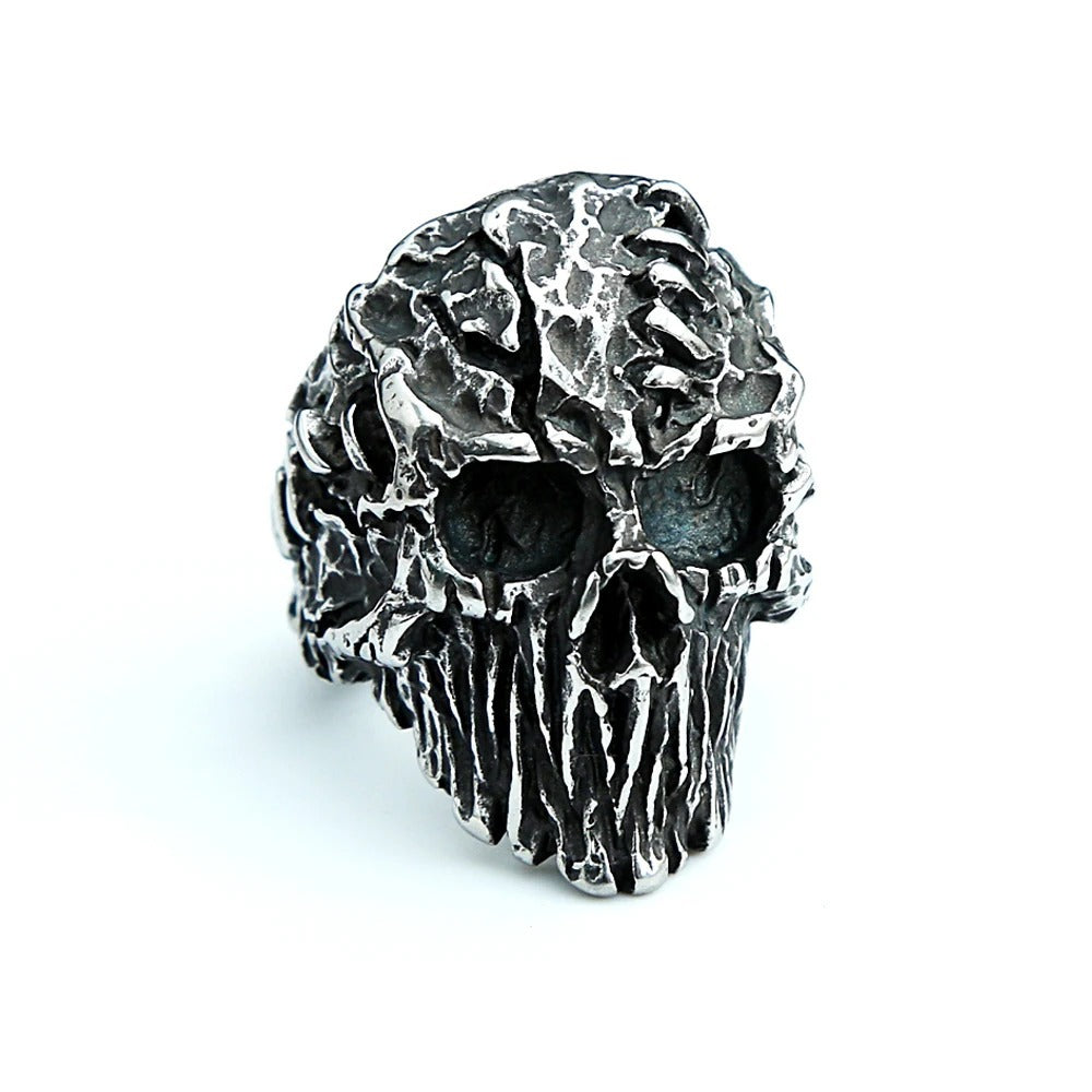 Punk Skull Stainless Steel Men's Ring