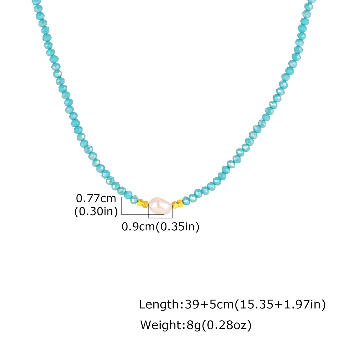 Alloy Devil's Eye Crystal Beaded Women's Beaded Collarbone Chain Necklace