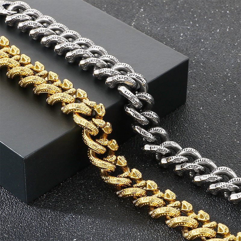 Halloween Full Of Snake Figure-Eight Buckle – Dark Winding Small Snake Man Stainless Bracelet