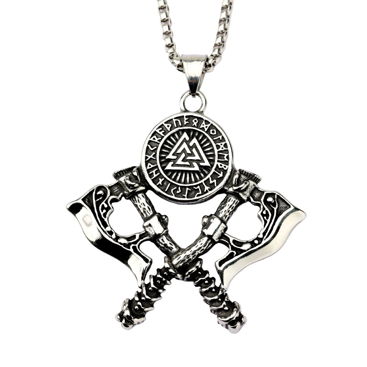 Vintage Viking Stainless Steel Men's Pendant Necklace