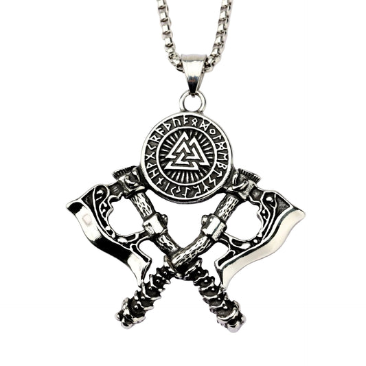 Vintage Viking Stainless Steel Men's Pendant Necklace