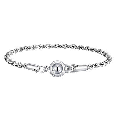 Braided Minimalist Stainless Steel Bracelet for Men
