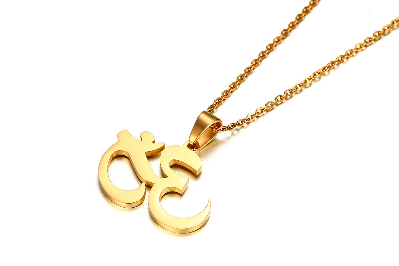 AliExpress Amazon Cross-Border Jewelry Titanium Steel Om Pendant