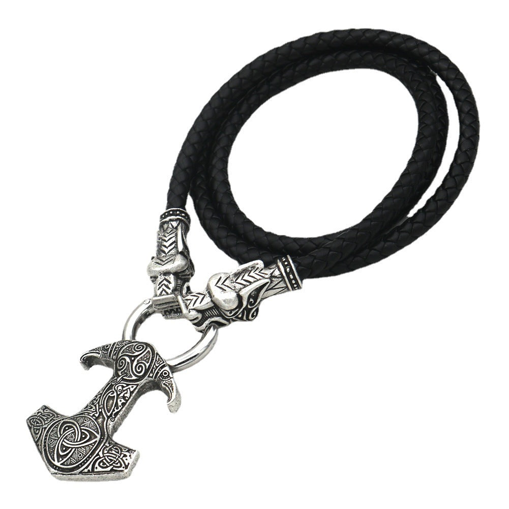Viking Pirate Crow Pendant Necklace for Men - Norse Legacy Collection