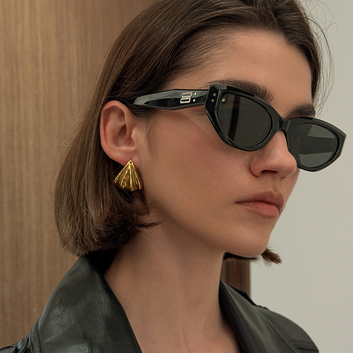 Stainless Steel Geometric Stud Earrings For Business Professionals By Planderful Vienna Verve