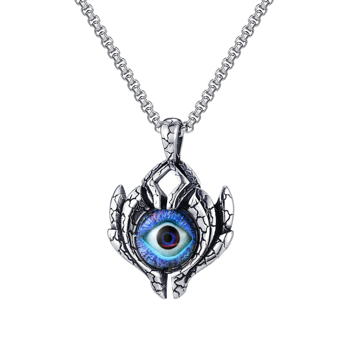 Stainless Steel Devil's Eye Pendant Necklace – Man Street Hip Hop