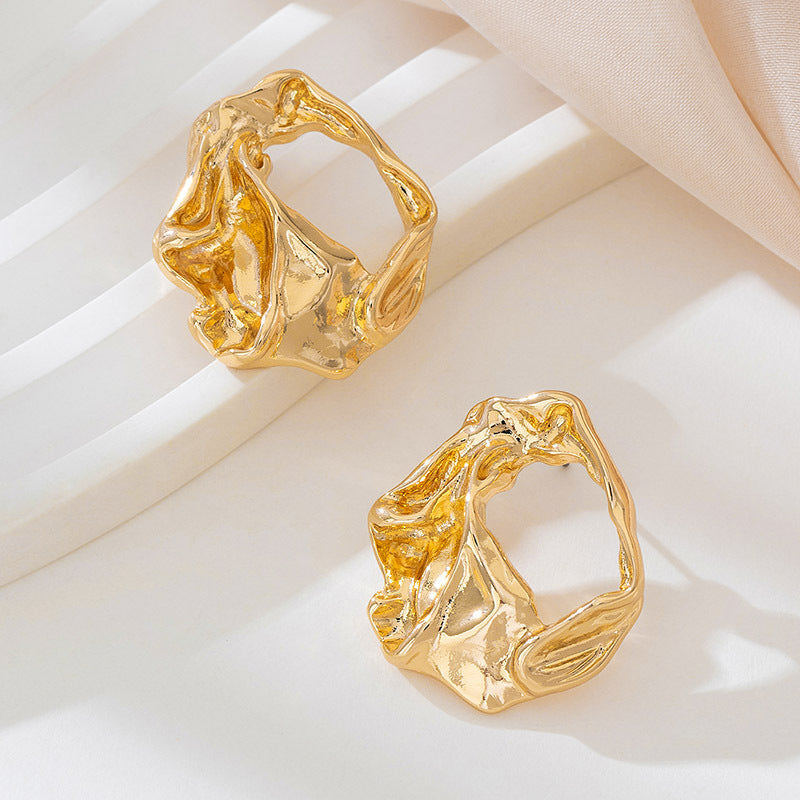 Planderful Vienna Verve Earrings – Exquisite Metal Texture Design