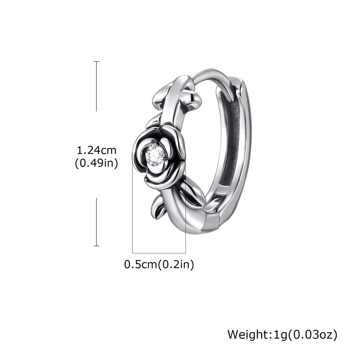Stainless Steel Zircon Earrings
