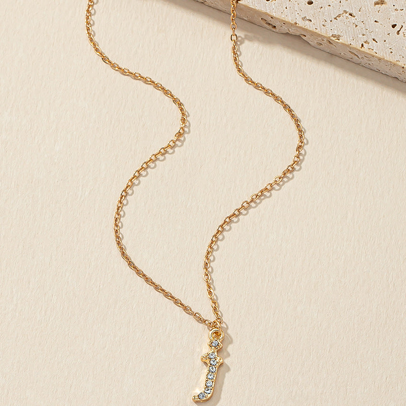 European and American Cross-Border Jewelry Collection: Vienna Verve Metal Necklace with Luxury Letter Design