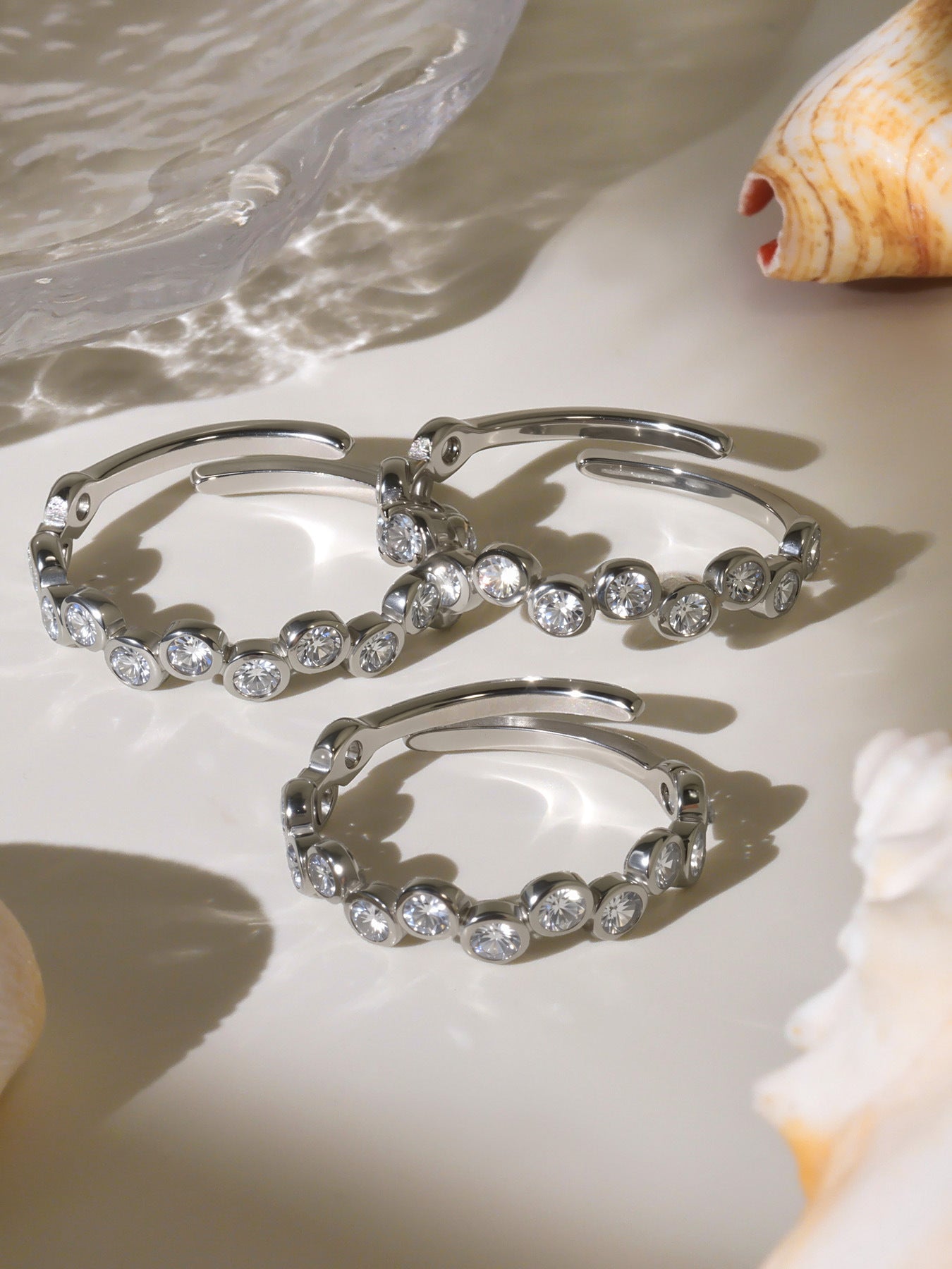 Planderful INS Style Color Zircon Ring For Women 18K Gold