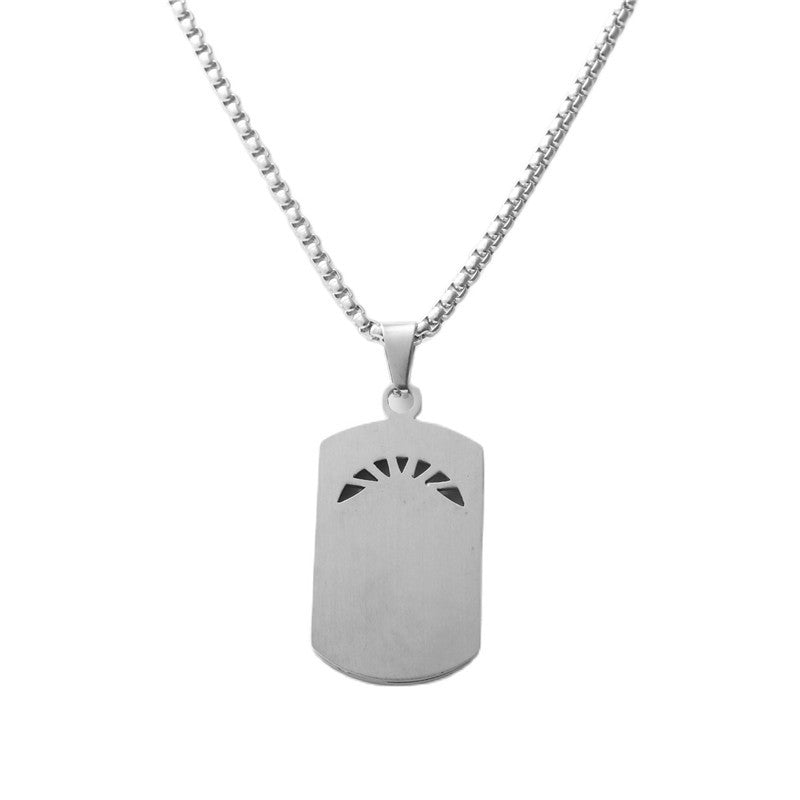 Personalized Retro Titanium Steel Virgin Mary Pendant Necklace for Men