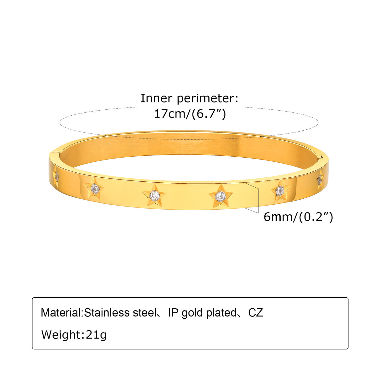 Flower Zircon Stainless Steel Bracelet for Women