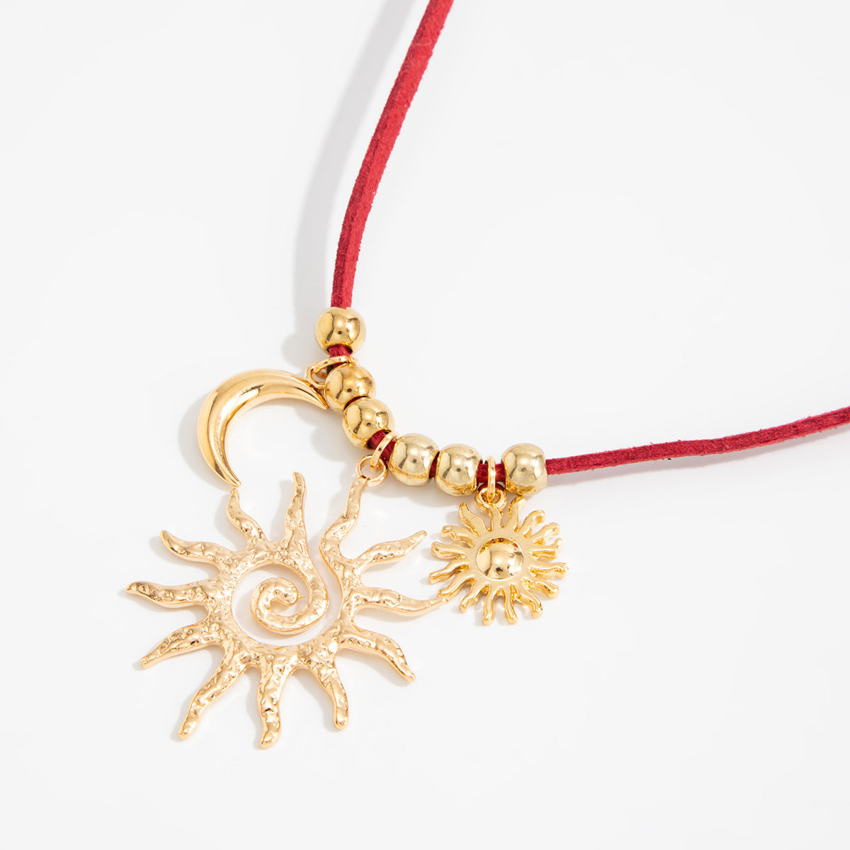 Sun Crescent Beaded Vacation Necklace