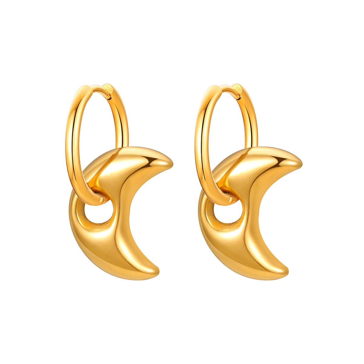 Sculptural Charm Hoop Earrings — Three Designs