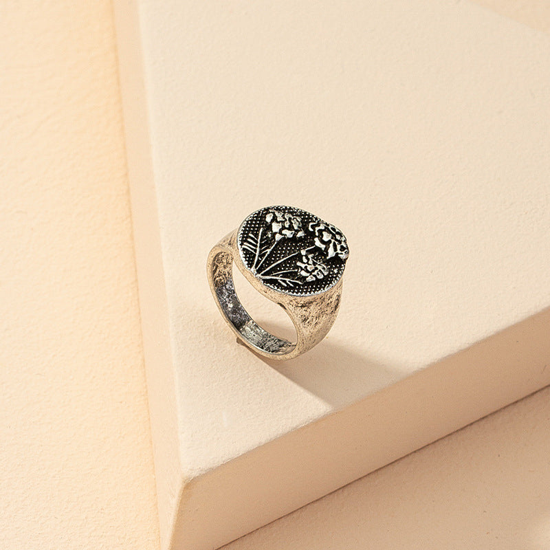 Wholesale Vienna Verve Flower Ring - Vintage Handcrafted Metal Jewelry