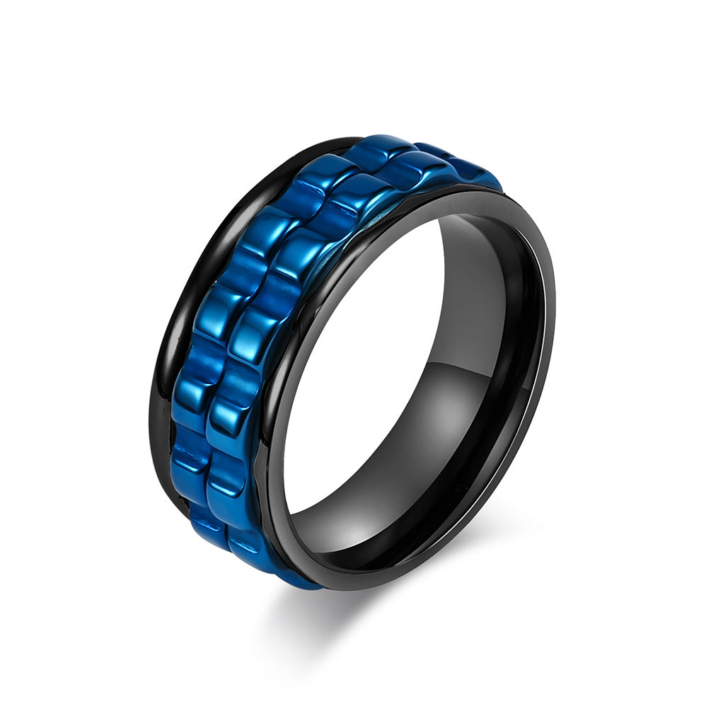 Planderful Everyday Genie Rotating Gear Ring Stainless Steel Stress Relief Unisex Ring Size 7 12