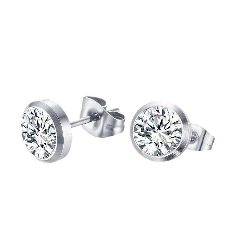 Zircon Earrings — Gold or Silver Tone