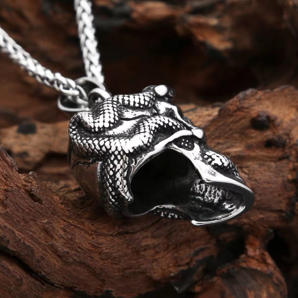 Punk Skull Stainless Steel Men's Pendant Necklace