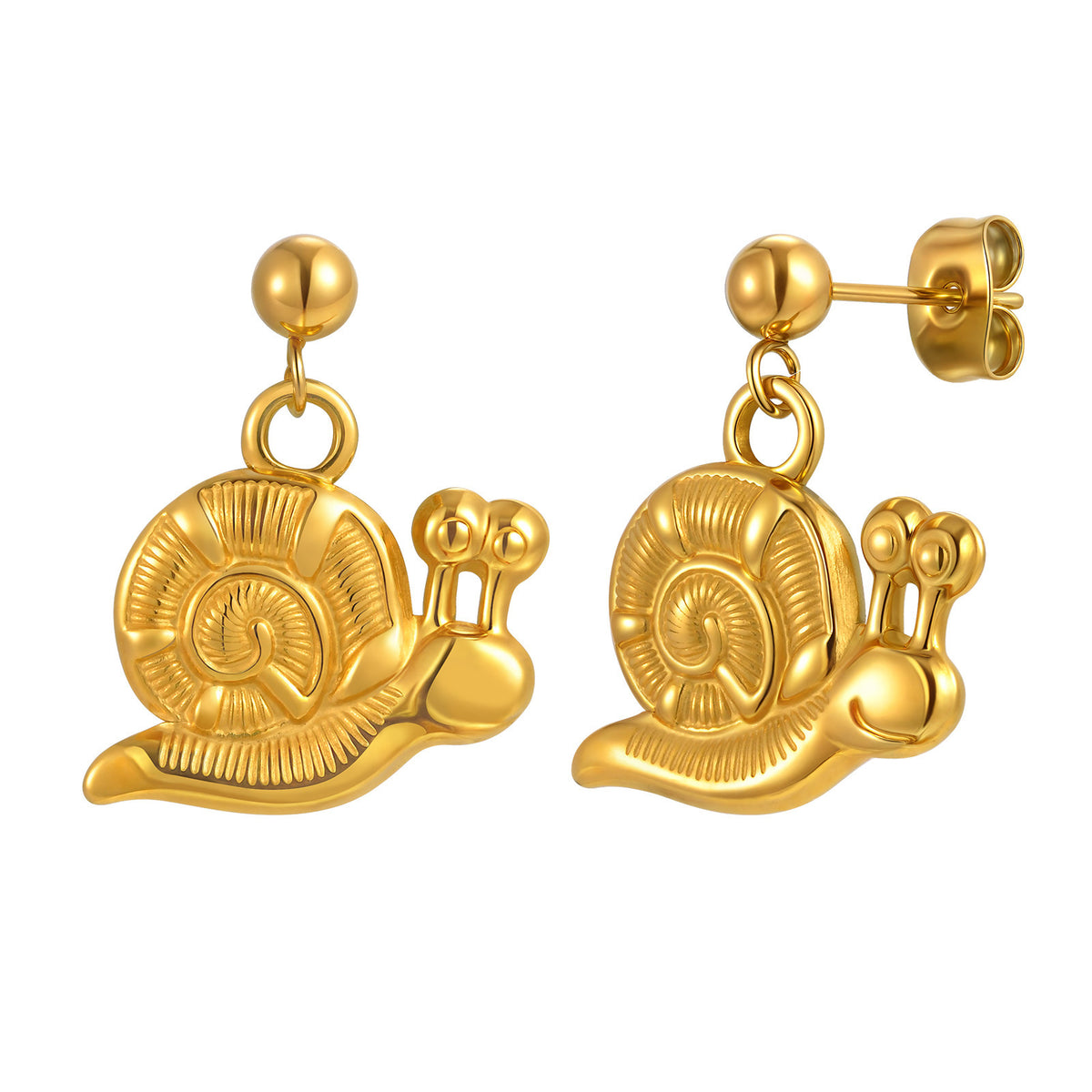 Modern Gold-Tone Stainless Steel Earrings