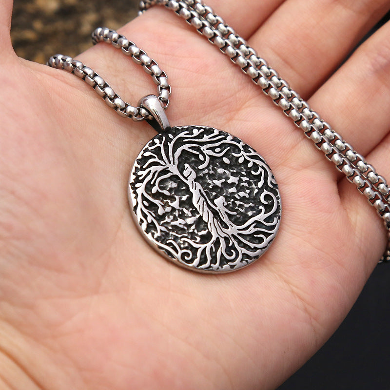 Muse Lucky Tree Pendant Stainless Steel Couples Necklace