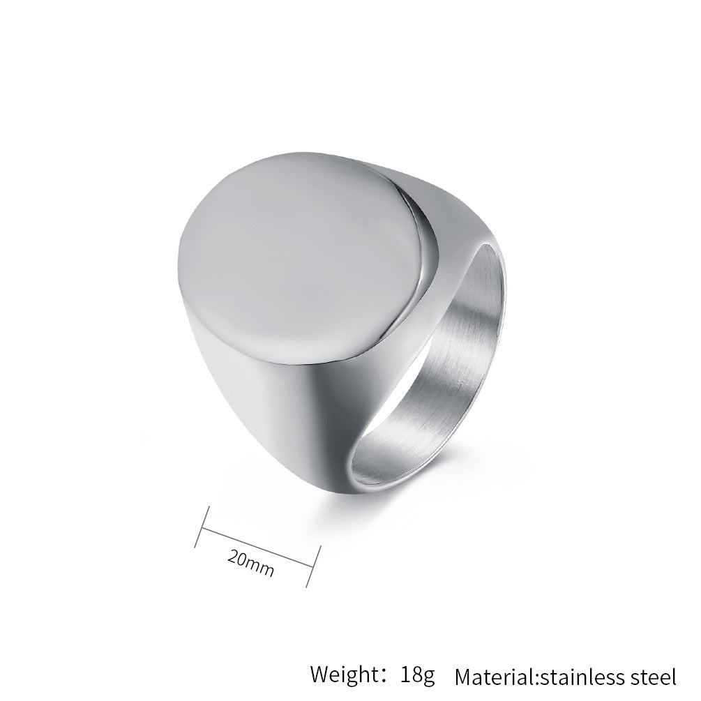 Planderful Everyday Genie Titanium Steel Ring For Unisex Street Style Size 7-12 Durable