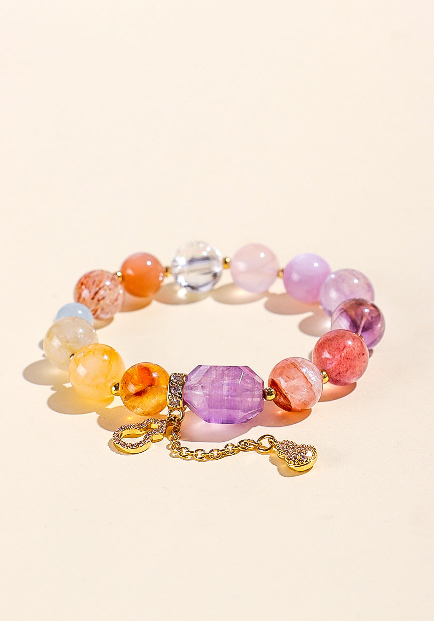 Planderful Fortune's Favor Bracelet – Good Luck Black Gold Super Seven Design