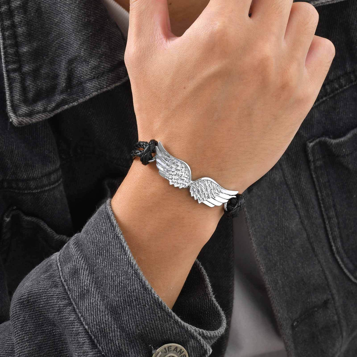 Black Stainless Steel Bracelet for Men